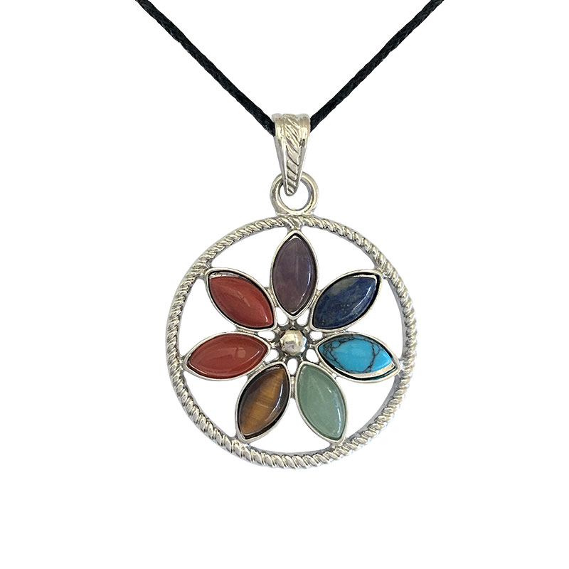 pendentif 7 chakras roue